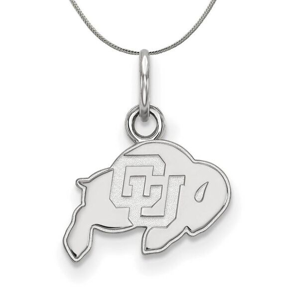Sterling Silver U. of Colorado XS (Tiny) Pendant Necklace - 24 Inch